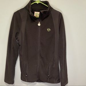Free planet zip up fleece sweatshirt jacket Size L